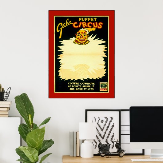 Puppet Circus Poster (Thuiskantoor)