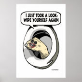 Puppet hand in toilet poster (Voorkant)