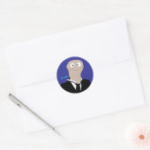 Puppet looking at you ronde sticker (Envelop)
