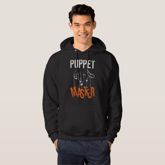 Puppet Master Ventriloquist Ventriloquism Puppetee Hoodie (Voorkant volledig)