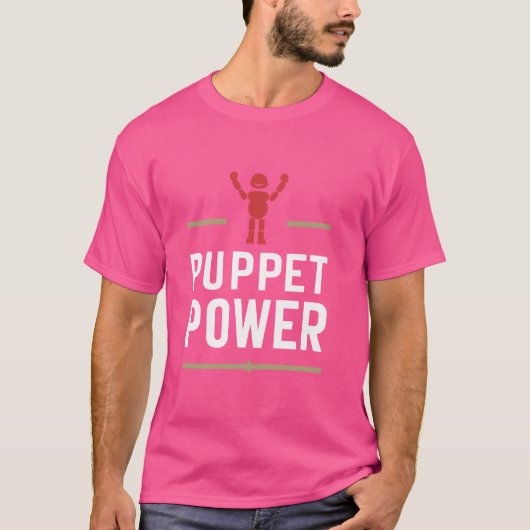 Puppet Meesterschap Shadow Play Ventriloquist Perf T-shirt (Voorkant)