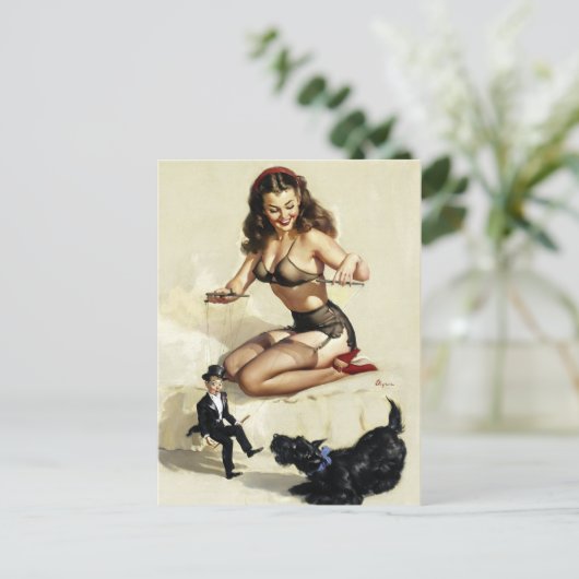 Puppet-pop omhoog briefkaart (Staand voorkant)