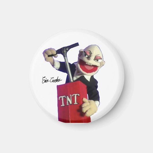 Puppet punk with TNT plunger Magneet (Voorkant)