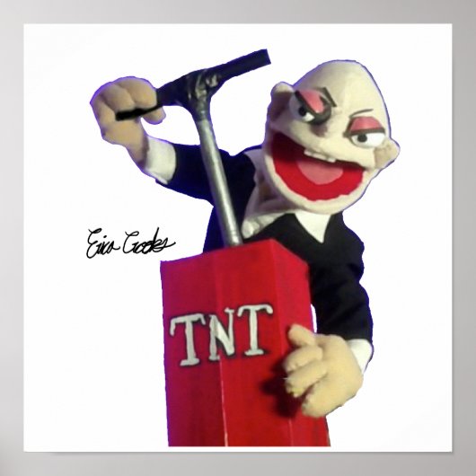 Puppet punk with TNT plunger Poster (Voorkant)