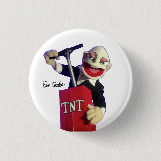 Puppet punk with TNT plunger Ronde Button 3,2 Cm (Voorkant)