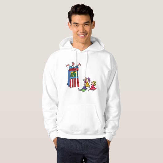 Puppet Show Mannen Hoodie (Voorkant volledig)
