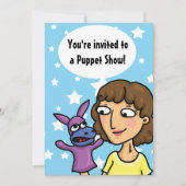 Puppet show Party Invitation Kaart (Voorkant)