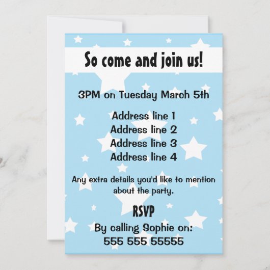 Puppet show Party Invitation Kaart (Achterkant)