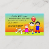 Puppet Theater Child Entertainment Visitekaartje (Achterkant)