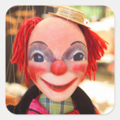 Puppet Vierkante Sticker (Voorkant)