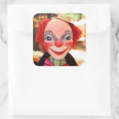 Puppet Vierkante Sticker (Tas)