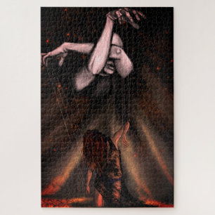 Puppet Woman in Love Jigzaag Puzzle Romantic Legpuzzel