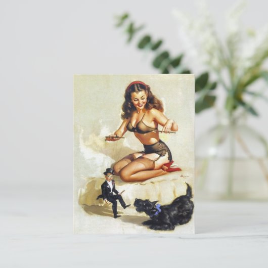 Puppeteer Pin-Up Briefkaart (Staand voorkant)
