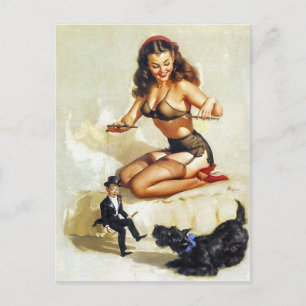 Puppeteer Pin-Up Briefkaart