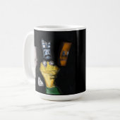 Puppets in the dark ( Erica Crooks puppet art ) Koffiemok (Voorkant links)