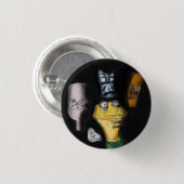 Puppets in the dark ( Erica Crooks puppet art ) Ronde Button 3,2 Cm (Voorkant /achterkant)
