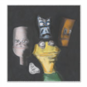 Puppets in the dark ( Erica Crooks puppet art ) Sticker (Voorkant)