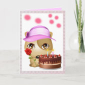 Puppie Birthday Kaart (Voorkant)