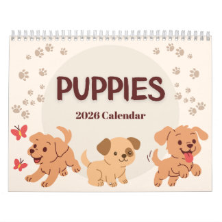 Puppies 2026 Calendar Kalender
