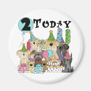 Puppies 2e Verjaardags Bash Tshirts en geschenken Magneet