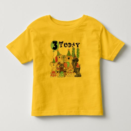 Puppies 3e Verjaardags Bash Tshirts en geschenken (Voorkant)