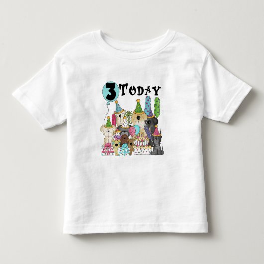 Puppies 3e Verjaardags Bash Tshirts en geschenken (Voorkant)