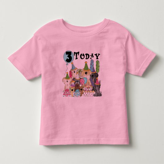 Puppies 3e Verjaardags Bash Tshirts en geschenken (Voorkant)