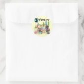 Puppies 3e Verjaardags Bash Tshirts en geschenken Ronde Sticker (Tas)