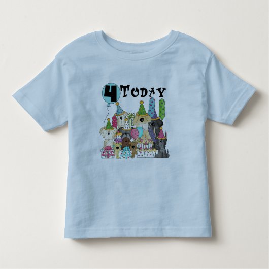 Puppies 4th Birthday Bash Tshirts en geschenken (Voorkant)