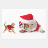 PUPPIES ALS CHRISTMAS WRAPPING FLAT SHEET REEKS VA INPAKPAPIER VEL (Voorkant 2)