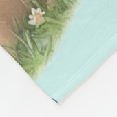 Puppies and Butterflies on Blue Fleece Deken (Hoek)