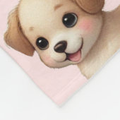 Puppies and Butterflies Pattern Blanket Fleece Deken (Hoek)