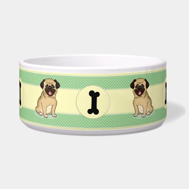 Puppies, Botten en pooldots Voerbakje (Voorkant)