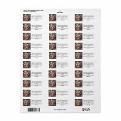 Puppies Christmas Return Adreslabels Etiket (Full Sheet)