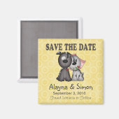 Puppies Datum opslaan Magneet (Voorkant / Achterkant)