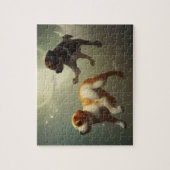 Puppies die in de ruimte lopen puzzel (Verticaal)