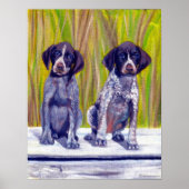 Puppies Dog Portrait Poster (Voorkant)