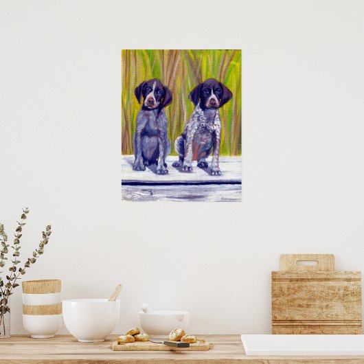 Puppies Dog Portrait Poster (Keuken)