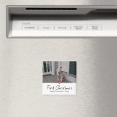 Puppies eerste kerstfoto magneet (Insitu (Vaatwasser))