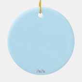 Puppies eerste kersttang, zwart en bruin keramisch ornament (Achterkant)