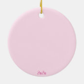 Puppies eerste kersttang, zwart en bruin keramisch ornament (Achterkant)