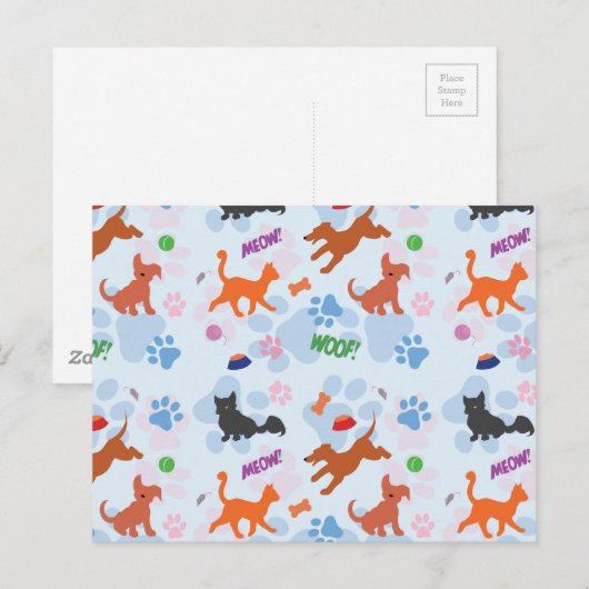 Puppies en Kittens Briefkaart (Voorkant / Achterkant)