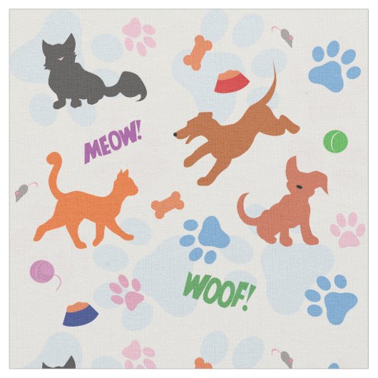 Puppies en Kittens Stof (Close Up)