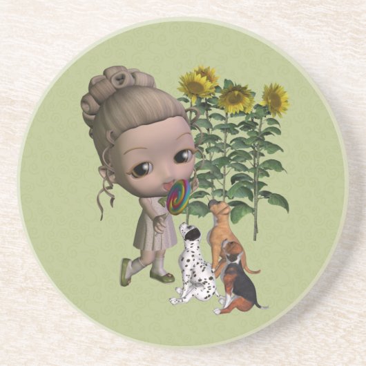 Puppies en Onderzetter van de Drink van de kinderk (Voorkant)