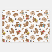 Puppies en schilderafdrukken inpakpapier vel (Voorkant 2)