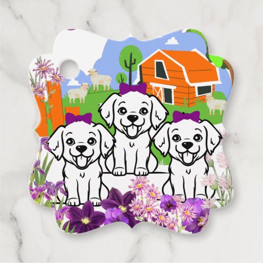 Puppies fancy bedankjes labels (Voorkant)