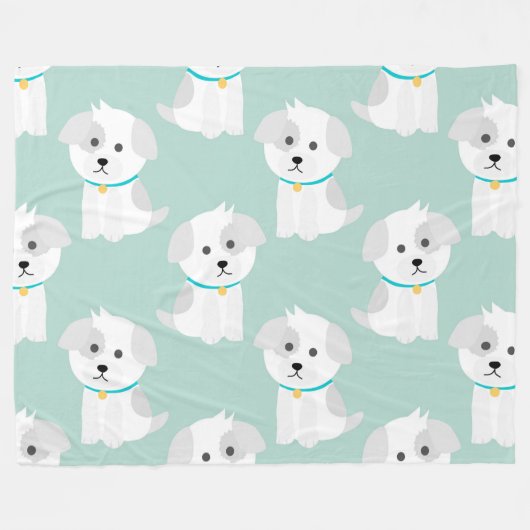 Puppies Fleece Deken (Voorkant (Horizontaal))