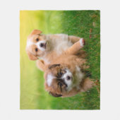 Puppies Fleece Deken (Voorkant)