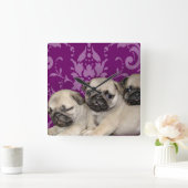 puppies hondendelklok vierkante klok (Huis)