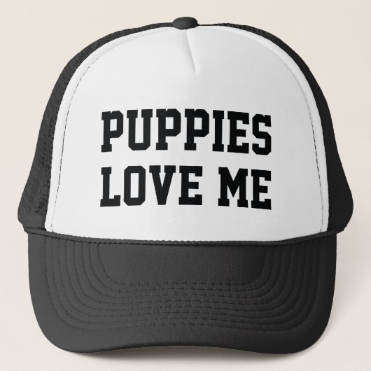 Puppies houden van me trucker pet (Voorkant)